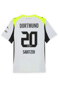 Borussia Dortmund Marcel Sabitzer #20 Jalkapallovaatteet Vieraspaita 2025-26 Lyhythihainen